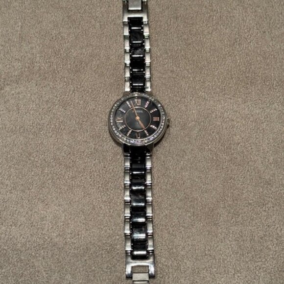 Fossil Women's Stainless Steel Watch w/Rhinestone Accents - Picture 3 of 3